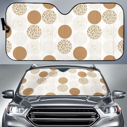 Gold Texture Mushroom Pattern Car Auto Sun Shades 182102 - YourCarButBetter