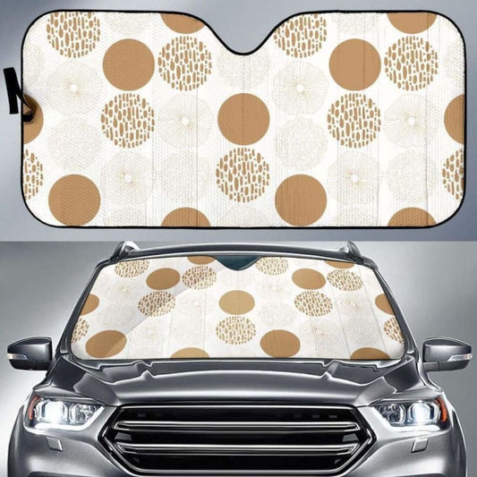 Gold Texture Mushroom Pattern Car Auto Sun Shades 182102 - YourCarButBetter