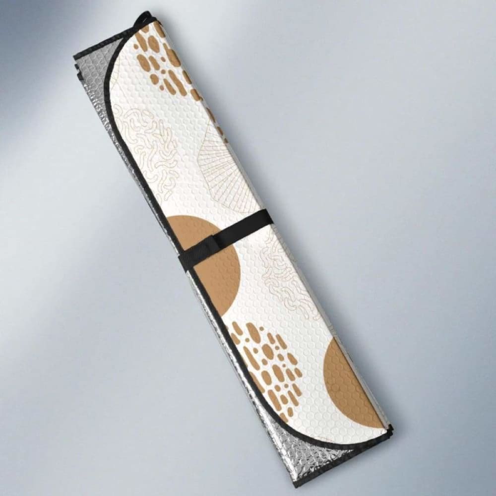 Gold Texture Mushroom Pattern Car Auto Sun Shades 182102 - YourCarButBetter