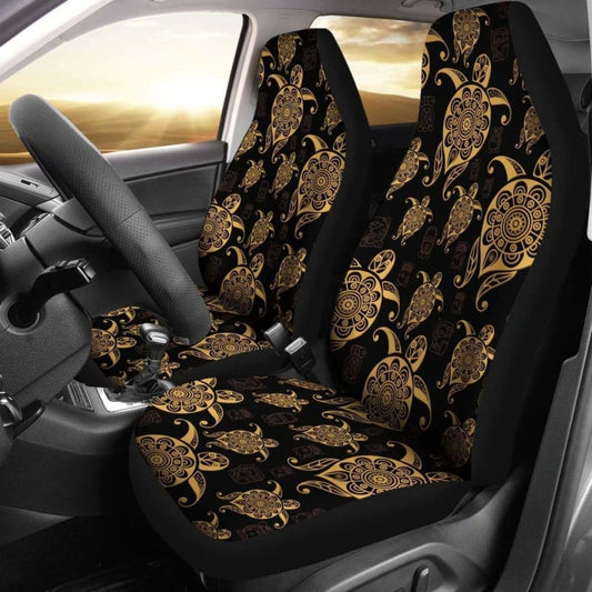 Gold Turtle Floral Pattern Turtle Car Seat Covers Best 091114 - YourCarButBetter