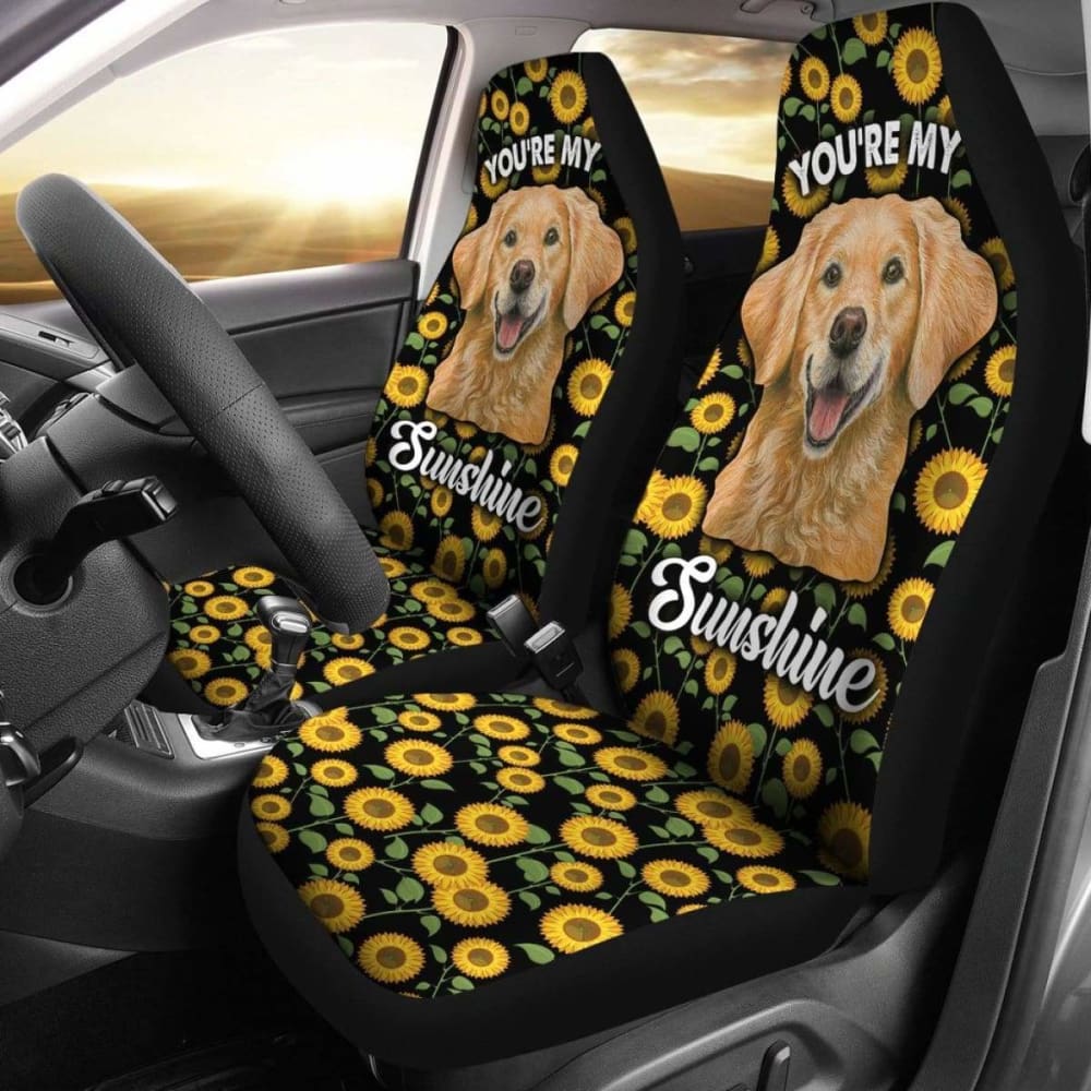 Golden Dog You’re My Sunshine Sunflower Car Seat Covers 211102