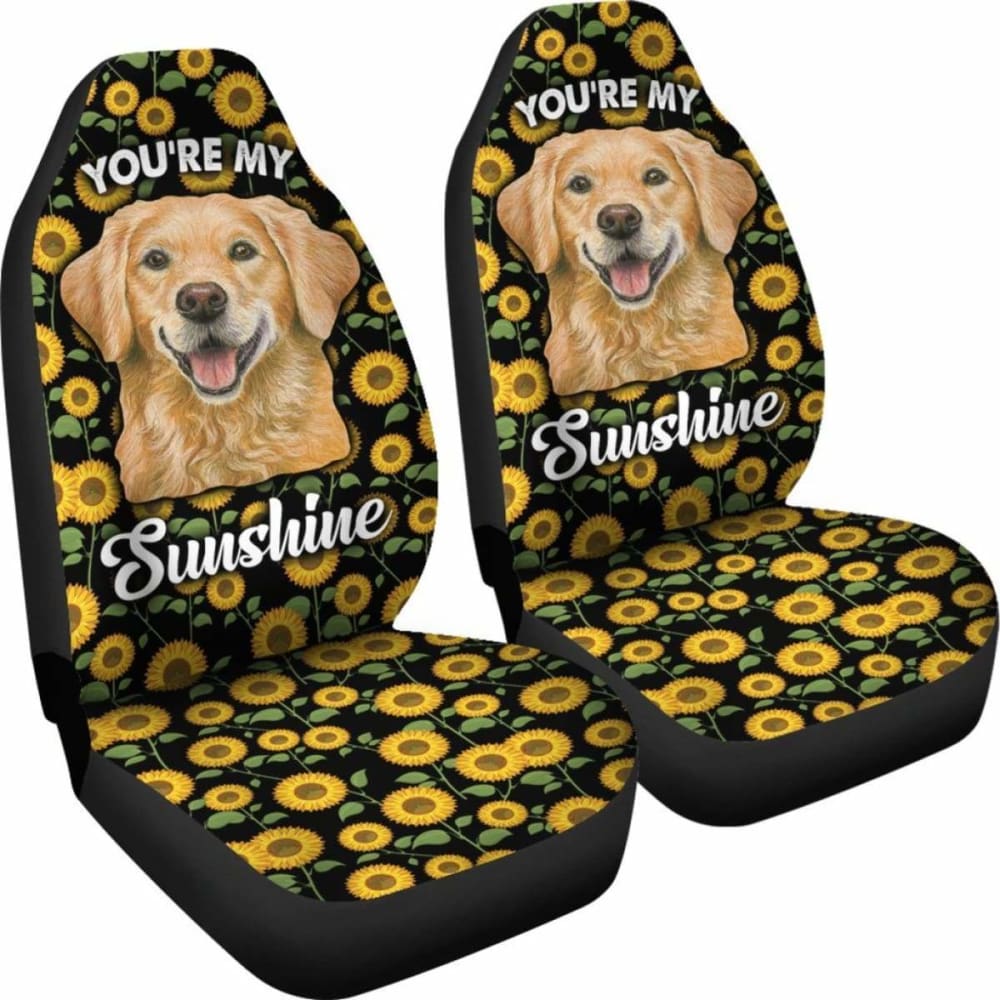 Golden Dog You’re My Sunshine Sunflower Car Seat Covers 211102