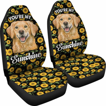 Golden Dog You’re My Sunshine Sunflower Car Seat Covers 211102