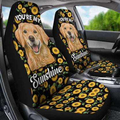Golden Dog You’re My Sunshine Sunflower Car Seat Covers 211102
