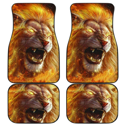 Golden Fire Eyes Lion Car Floor Mats 211102