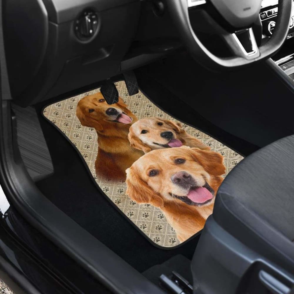 Golden Retriever Car Floor Mats For Golden Dog Lover 115106