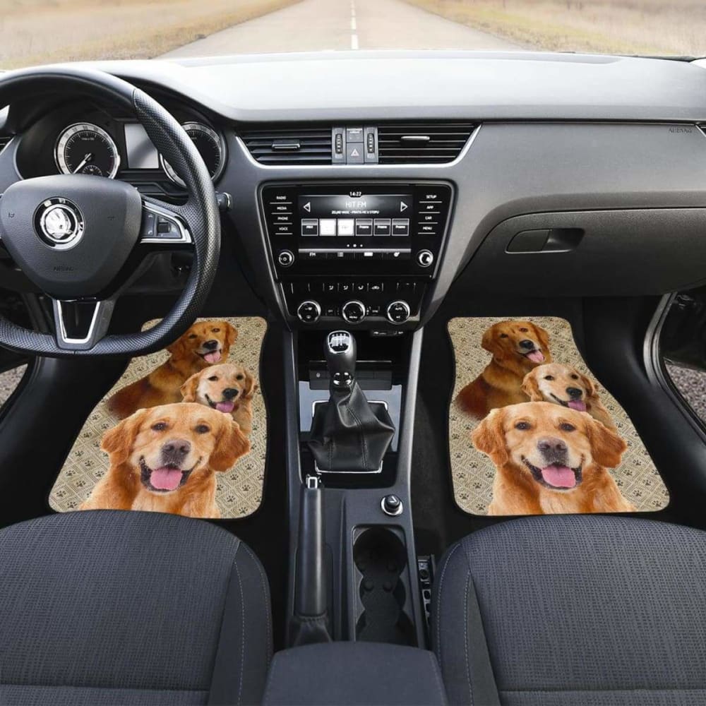 Golden Retriever Car Floor Mats For Golden Dog Lover 115106