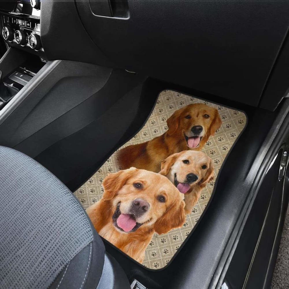Golden Retriever Car Floor Mats For Golden Dog Lover 115106
