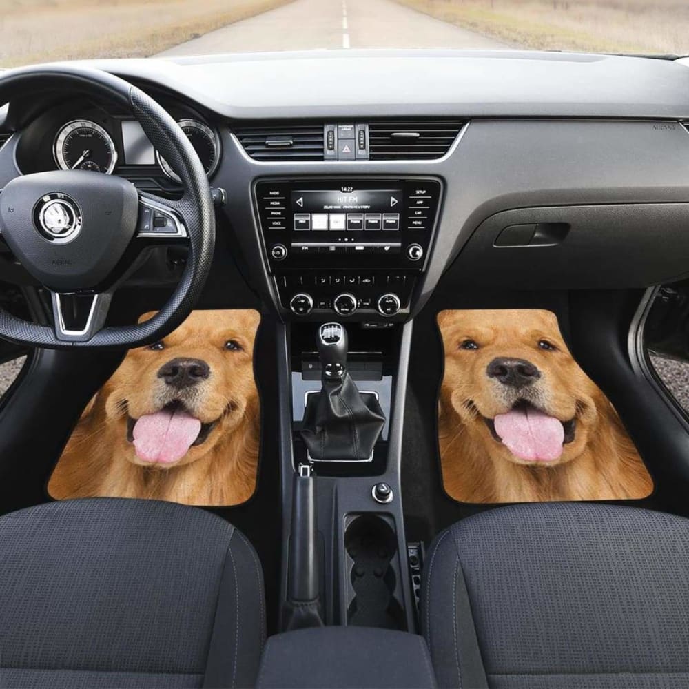 Golden Retriever Car Floor Mats Funny Dog Face 115106