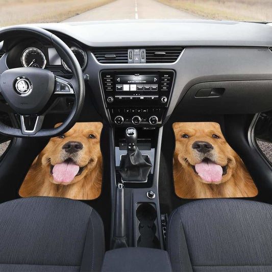 Golden Retriever Car Floor Mats Funny Dog Face 115106