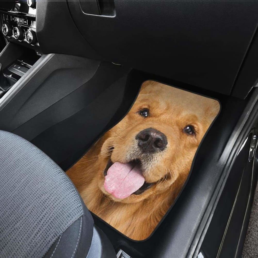 Golden Retriever Car Floor Mats Funny Dog Face 115106