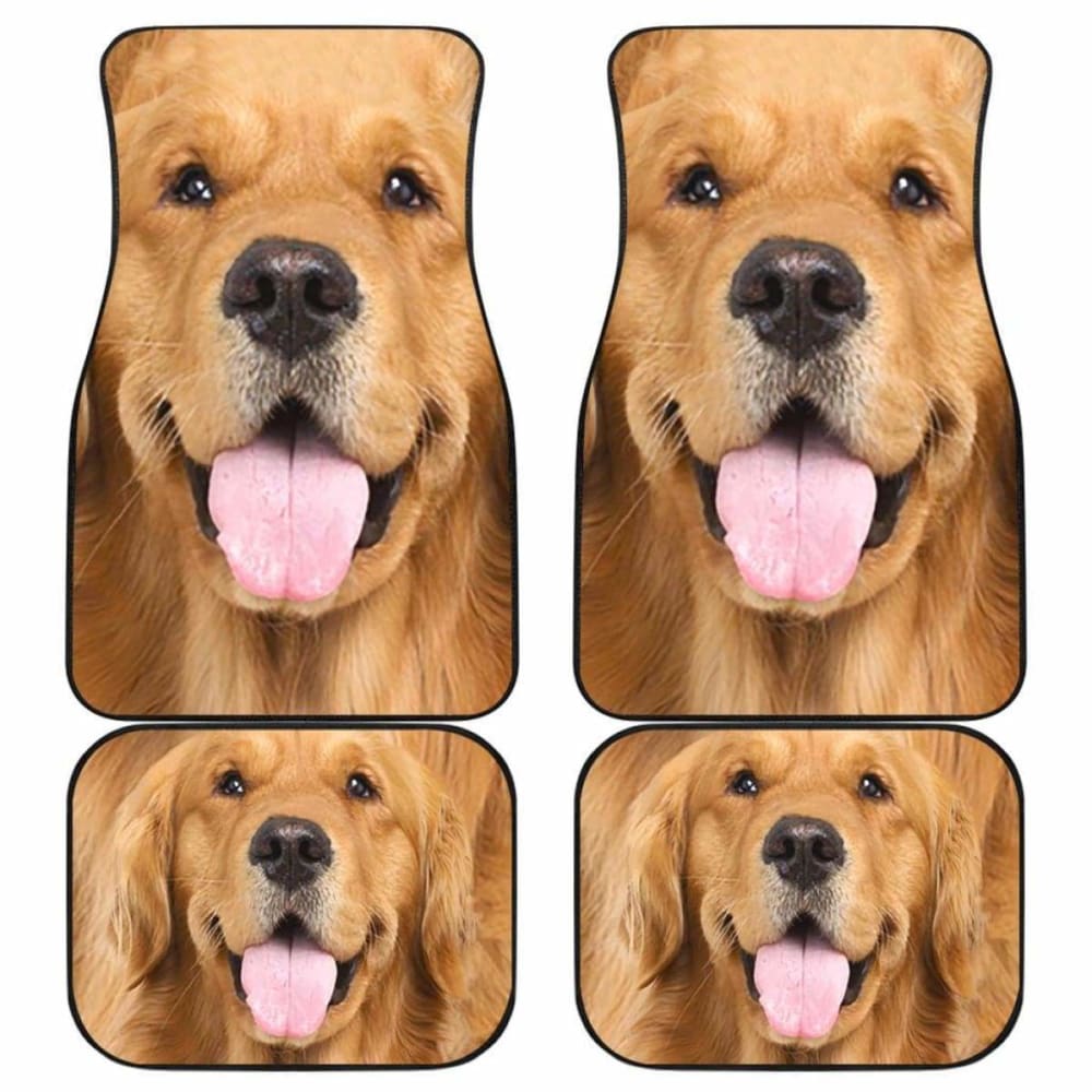 Golden Retriever Car Floor Mats Funny Dog Face 115106