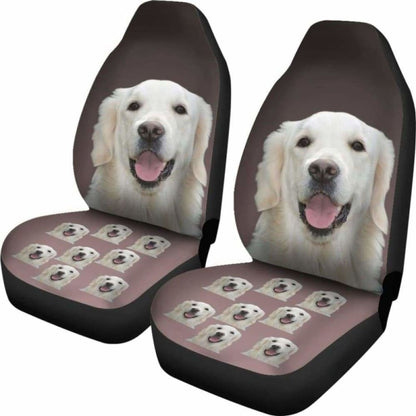 Golden Retriever Car Seat Covers Cream 115106