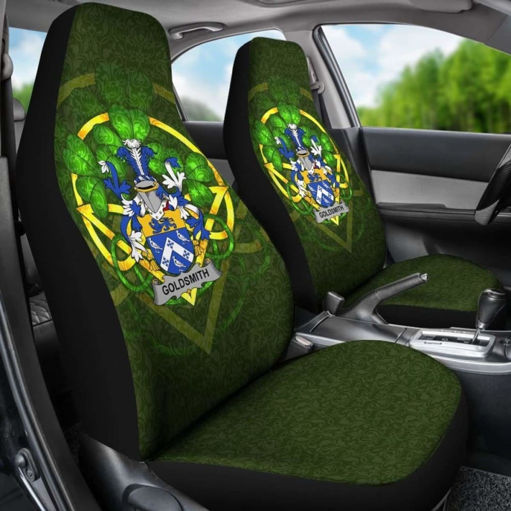 Goldsmith Ireland Car Seat Cover Celtic Shamrock (Set Of Two) 154230 - YourCarButBetter