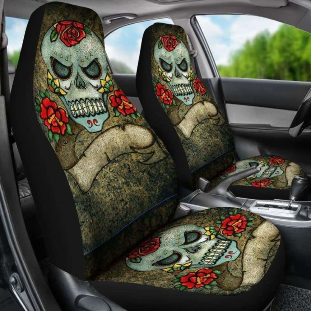 Gothic Grunge Skull Car Seat Covers 101207