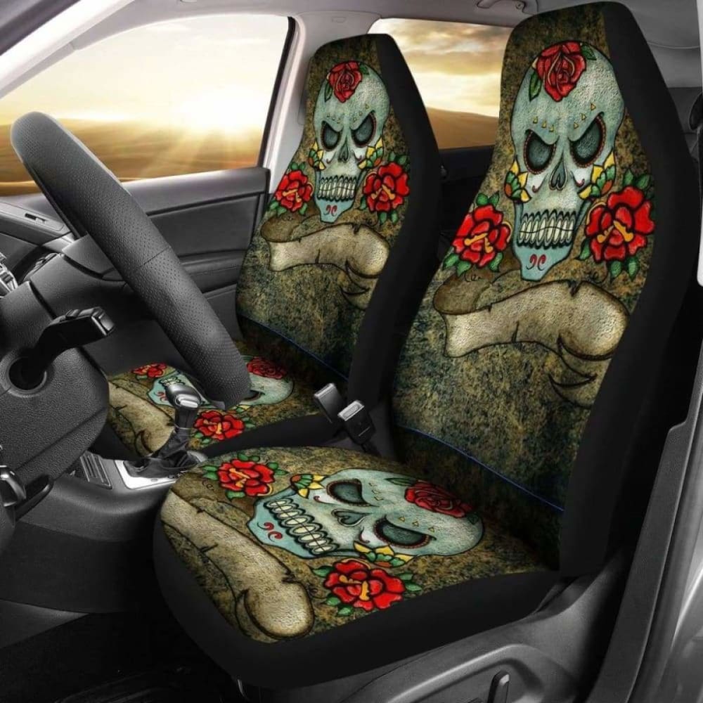 Gothic Grunge Skull Car Seat Covers 172727