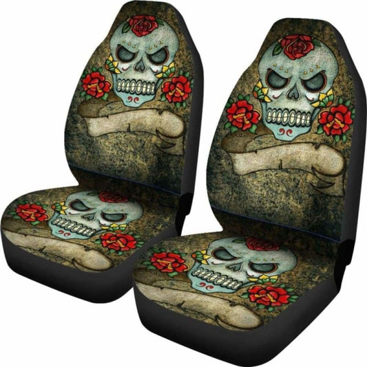 Gothic Grunge Skull Car Seat Covers 172727
