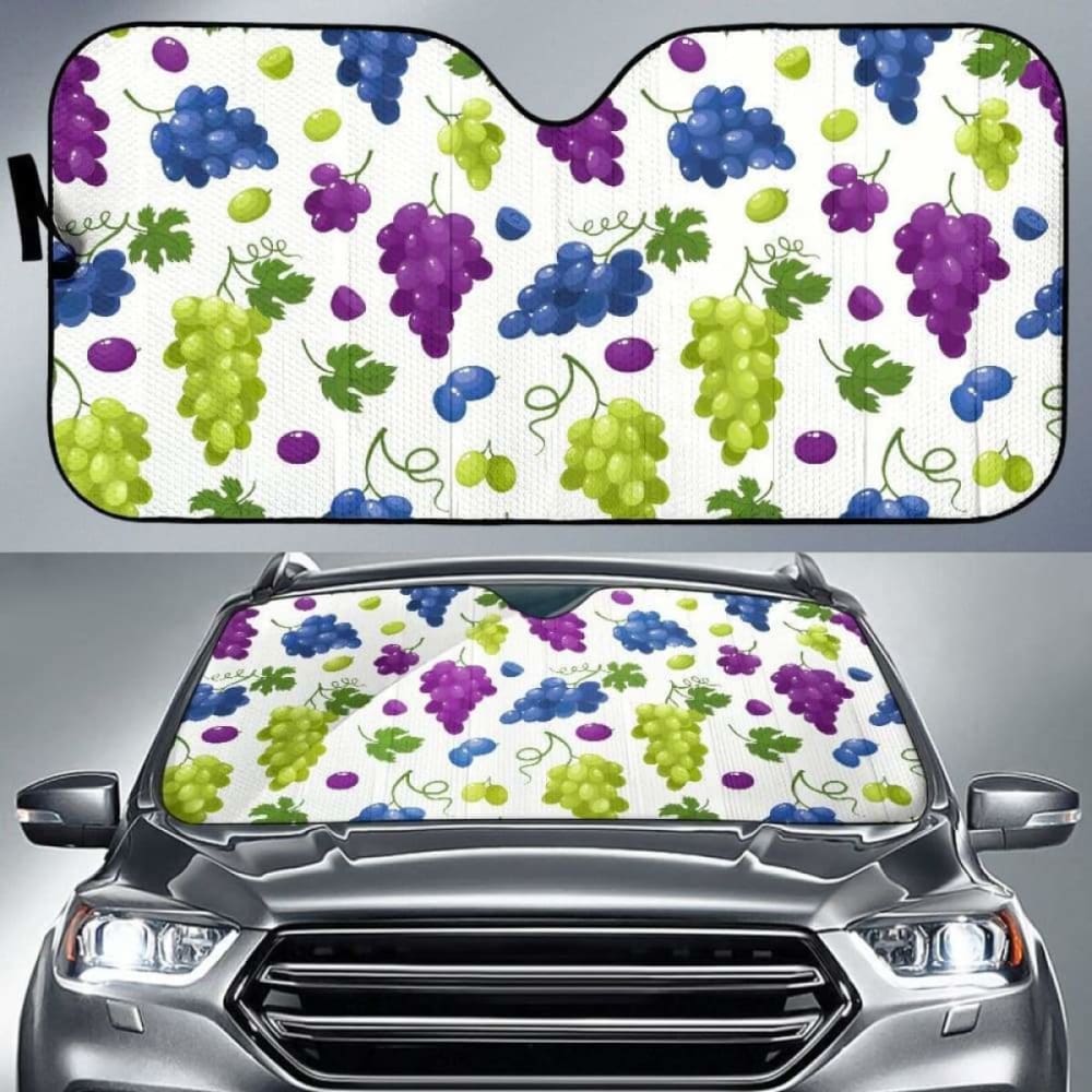 Grape Pattern Car Auto Sun Shades 182102 - YourCarButBetter