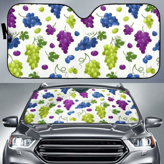Grape Pattern Car Auto Sun Shades 182102 - YourCarButBetter