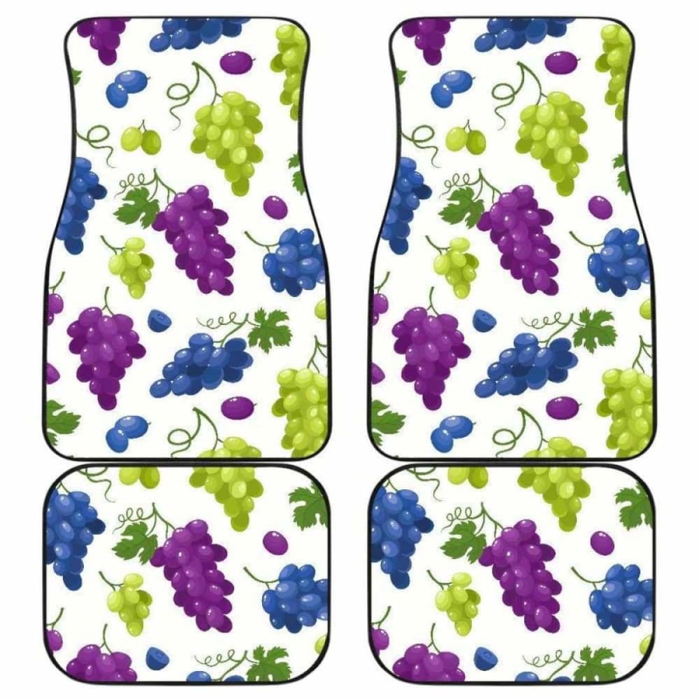 Grape Pattern Front And Back Car Mats 174914 - YourCarButBetter