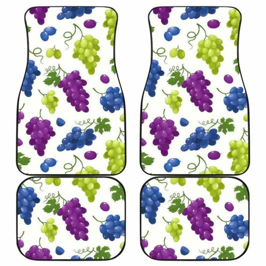 Grape Pattern Front And Back Car Mats 174914 - YourCarButBetter