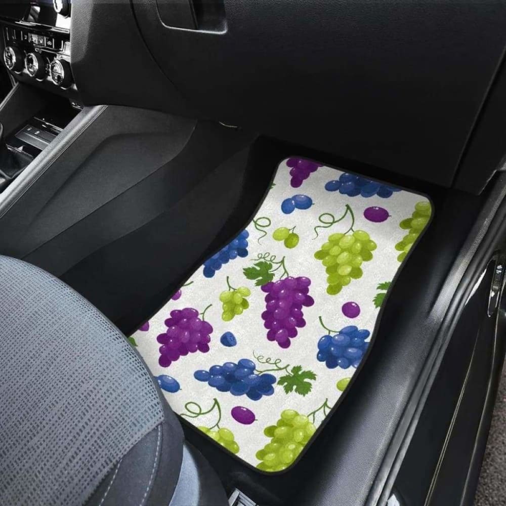Grape Pattern Front And Back Car Mats 174914 - YourCarButBetter