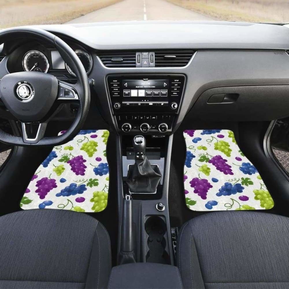 Grape Pattern Front And Back Car Mats 174914 - YourCarButBetter