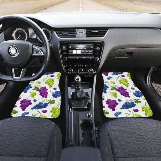 Grape Pattern Front And Back Car Mats 174914 - YourCarButBetter