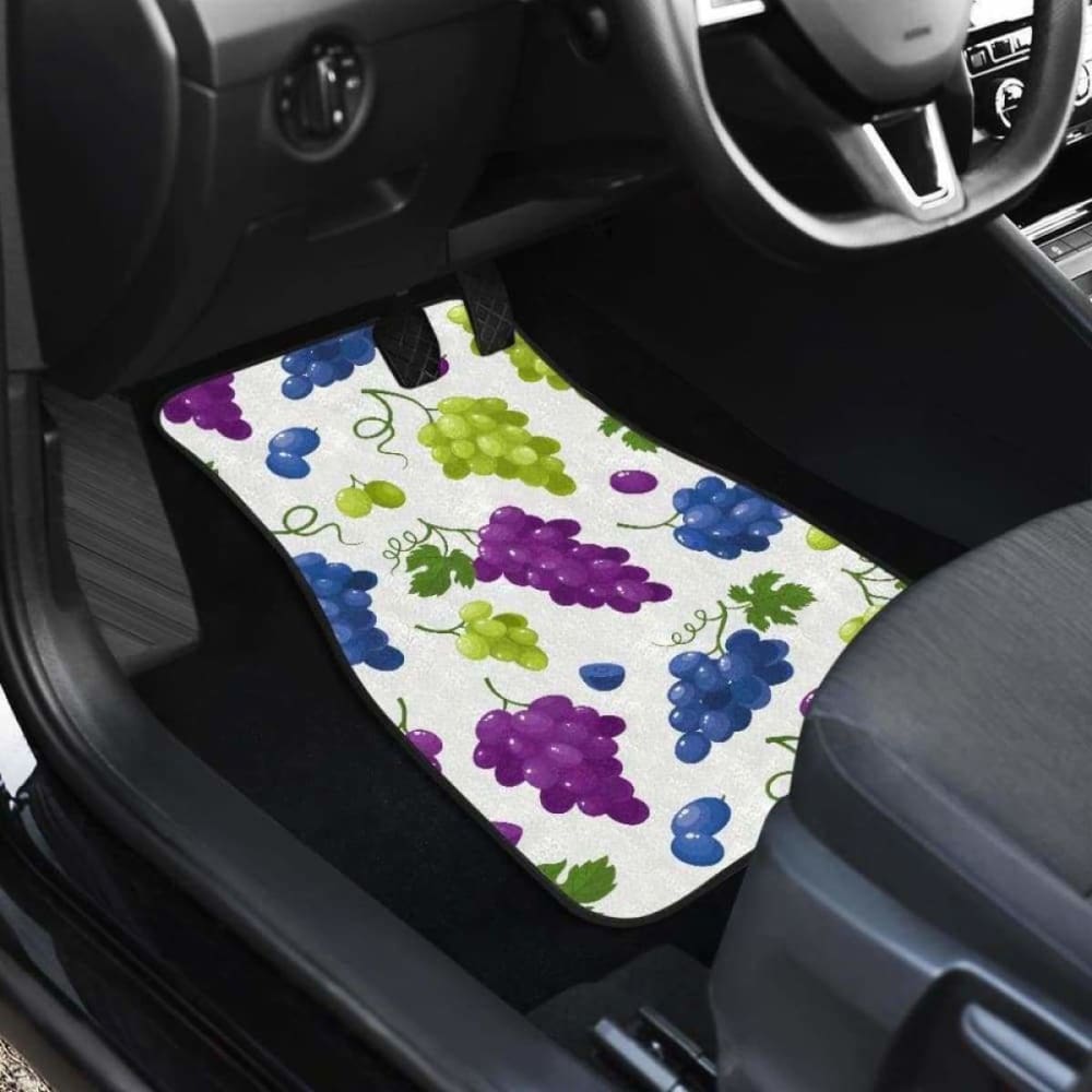 Grape Pattern Front And Back Car Mats 174914 - YourCarButBetter