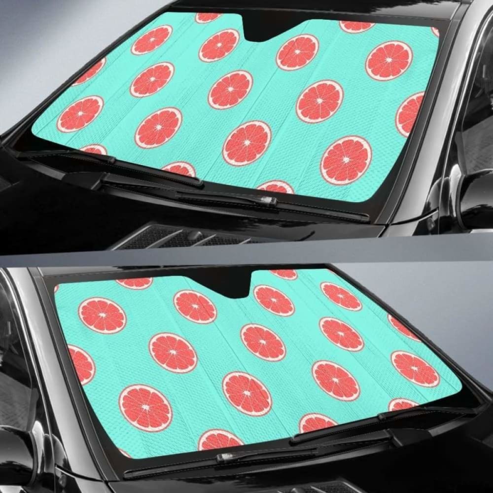 Grapefruit Green Background Car Auto Sun Shades 182102 - YourCarButBetter