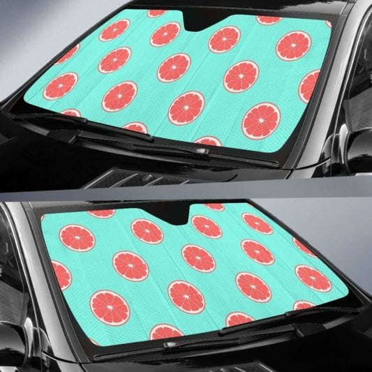Grapefruit Green Background Car Auto Sun Shades 182102 - YourCarButBetter