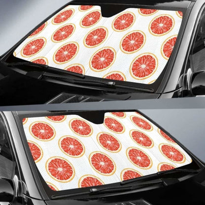 Grapefruit Pattern Car Auto Sun Shades 182102 - YourCarButBetter