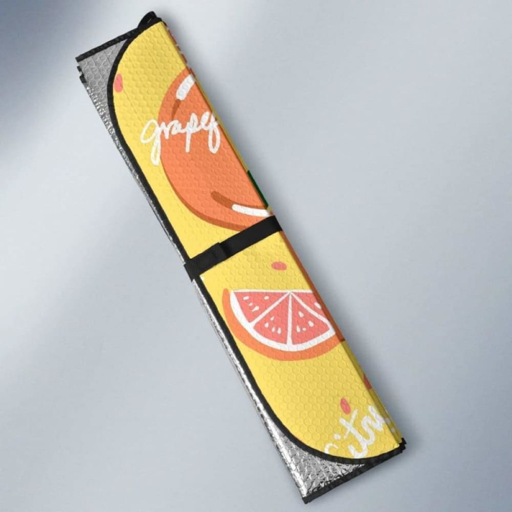Grapefruit Yellow Background Car Auto Sun Shades 182102 - YourCarButBetter