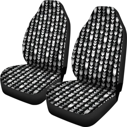 Gray Black And White Boho Arrow Pattern Car Seat Covers 105905 - YourCarButBetter