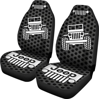 Gray White Jeep Offroad Metal Holes Printed Car Seat Covers Custom 2 211901 - YourCarButBetter