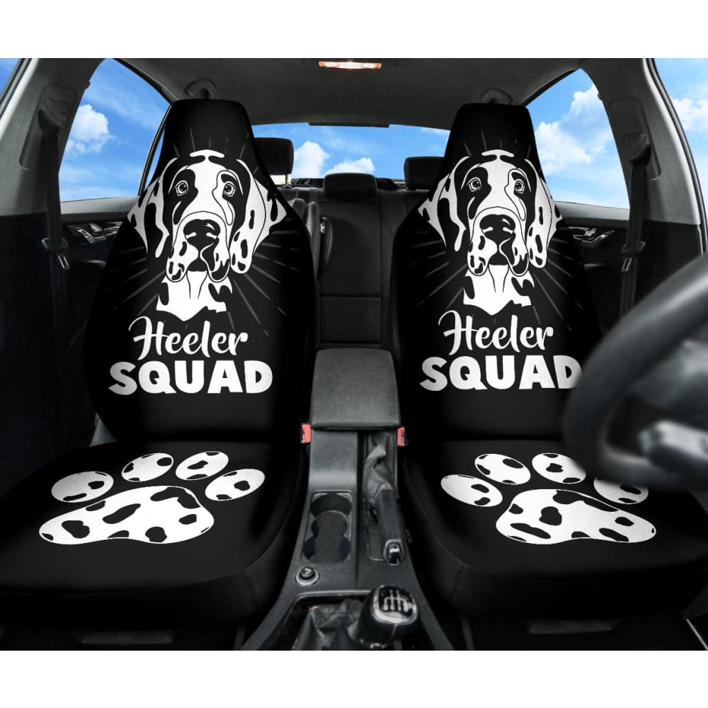 Great Dane Dog Paw Heeler Squad Car Seat Covers 210401 - YourCarButBetter