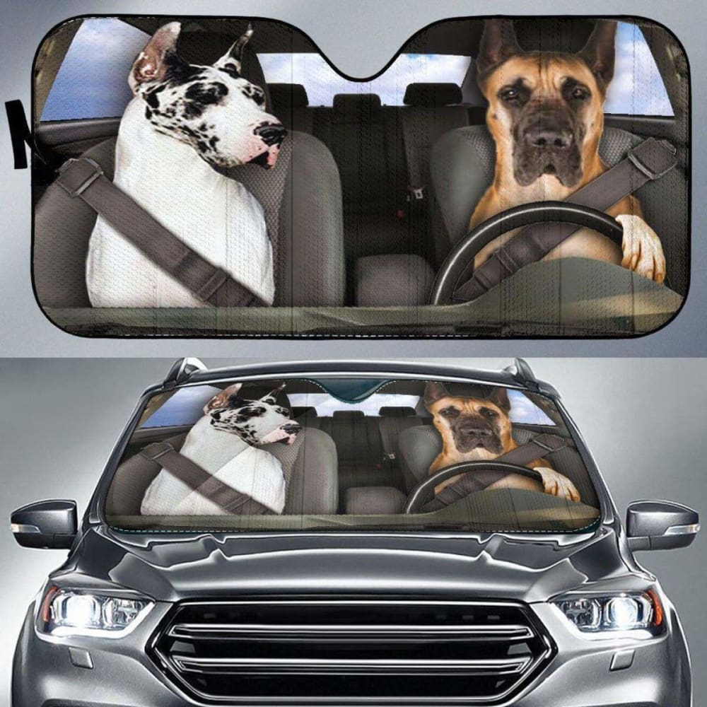 Great Dane Dogs 1 - Auto Sun Shade 172609 - YourCarButBetter