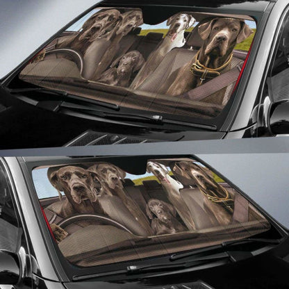 Great Dane Dogs 3 - Auto Sun Shade 102507 - YourCarButBetter