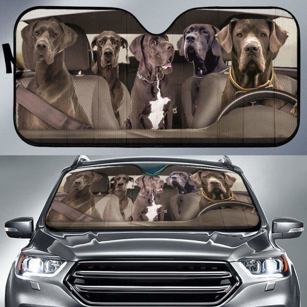 Great Dane Dogs 4 - Auto Sun Shade 172609 - YourCarButBetter
