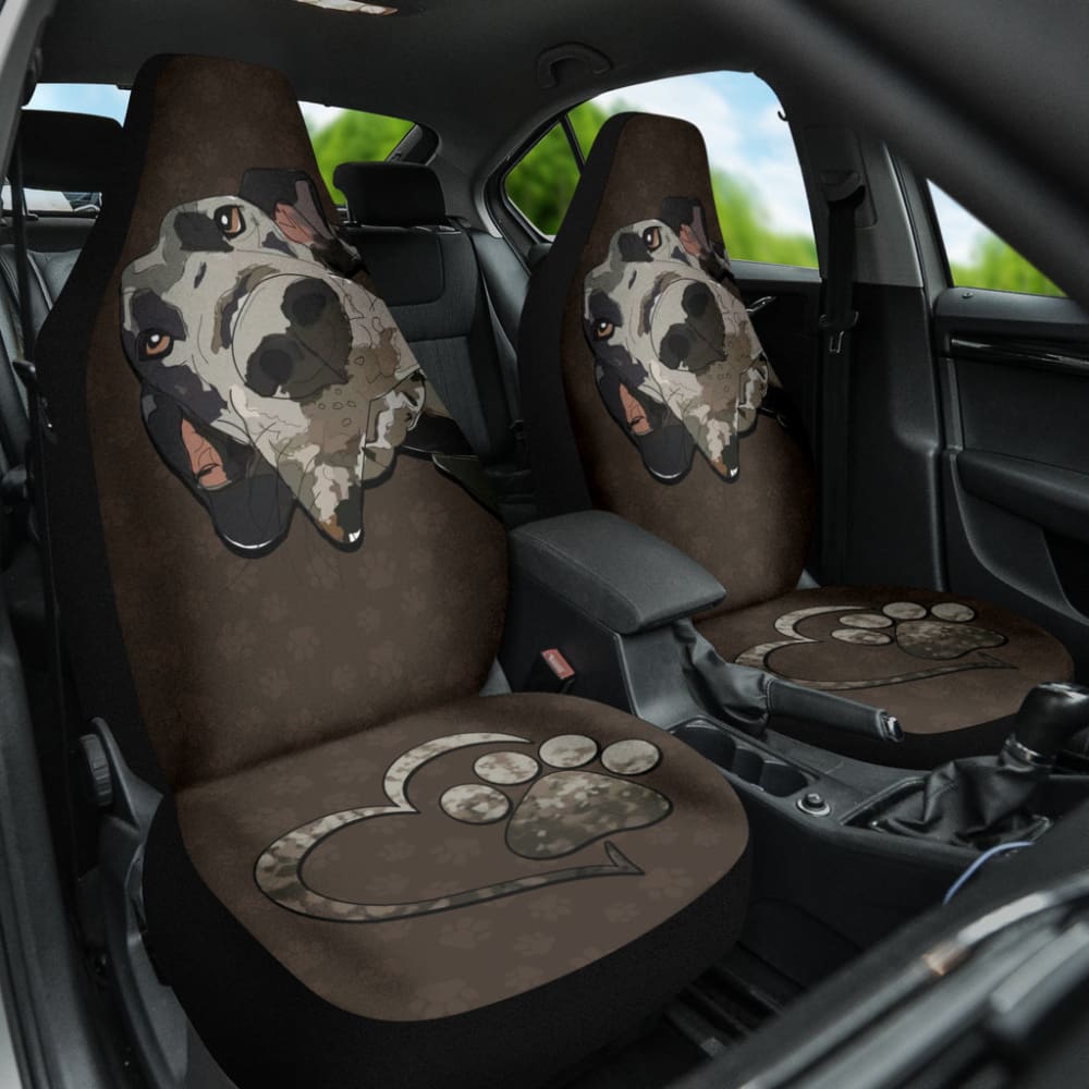 Great Dane Paw Car Seat Covers Car Accessory 210401 - YourCarButBetter