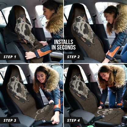 Great Dane Paw Car Seat Covers Car Accessory 210401 - YourCarButBetter