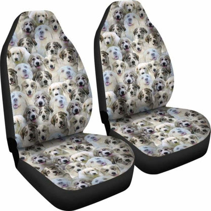 Great Pyrenees Full Face Car Seat Covers 090629 - YourCarButBetter