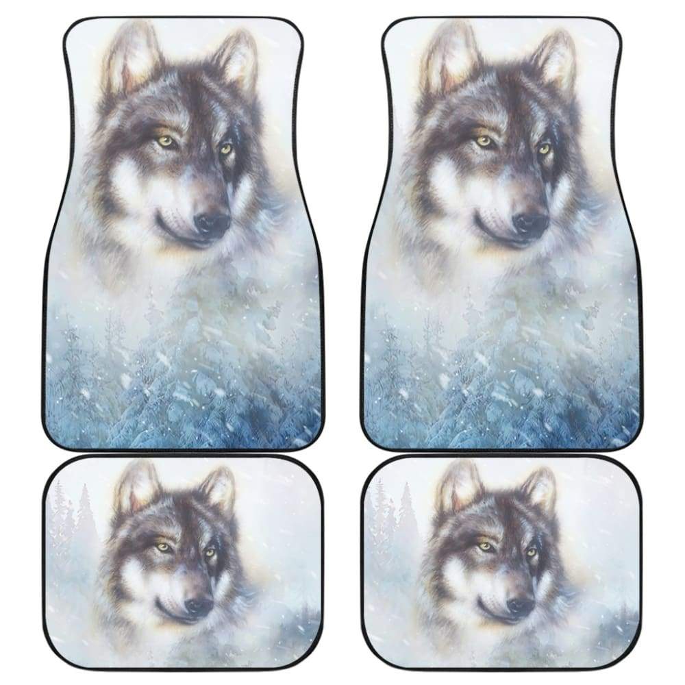 Great Wolf and Snow Car Floor Mats 212302