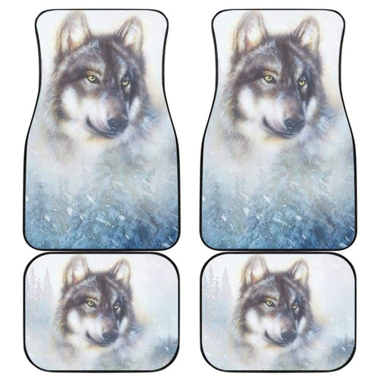 Great Wolf and Snow Car Floor Mats 212302