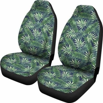 Green And Blue Tropical Island Leaf Pattern Hawaiian Car Seat Covers 174914 - YourCarButBetter