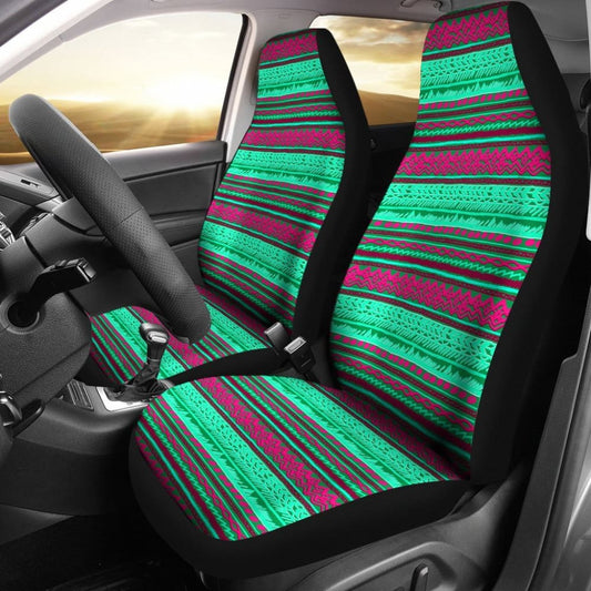 Green And Pink Aztec Car Seat Covers 174510 - YourCarButBetter