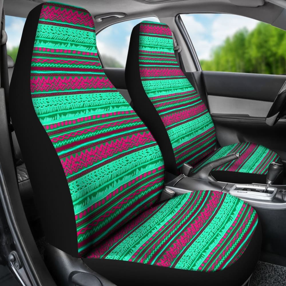 Green And Pink Aztec Car Seat Covers 174510 - YourCarButBetter