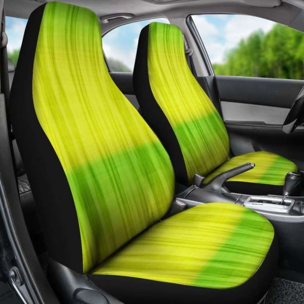 Green And Yellow Tie Dye Car Seat Covers Seat Protectors 154230 - YourCarButBetter