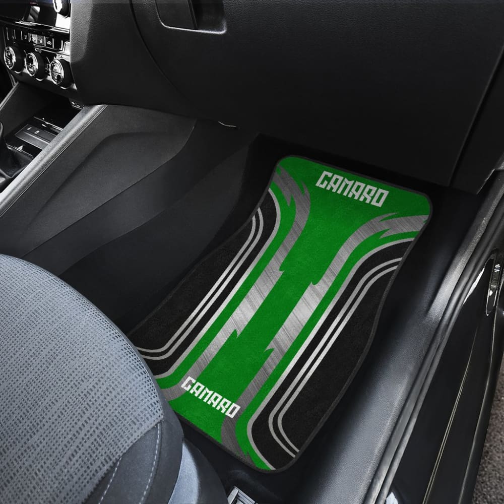 Green Black Camaro White Letter Car Accessories Car Floor Mats 210603 - YourCarButBetter