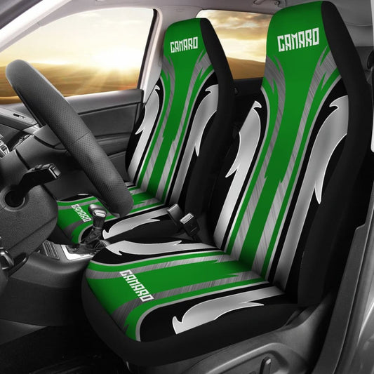 Green Black Camaro White Letter Car Accessories Car Seat Covers 210603 - YourCarButBetter